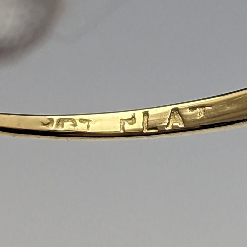 British vintage jewelry triple diamond 9ct gold ring ring